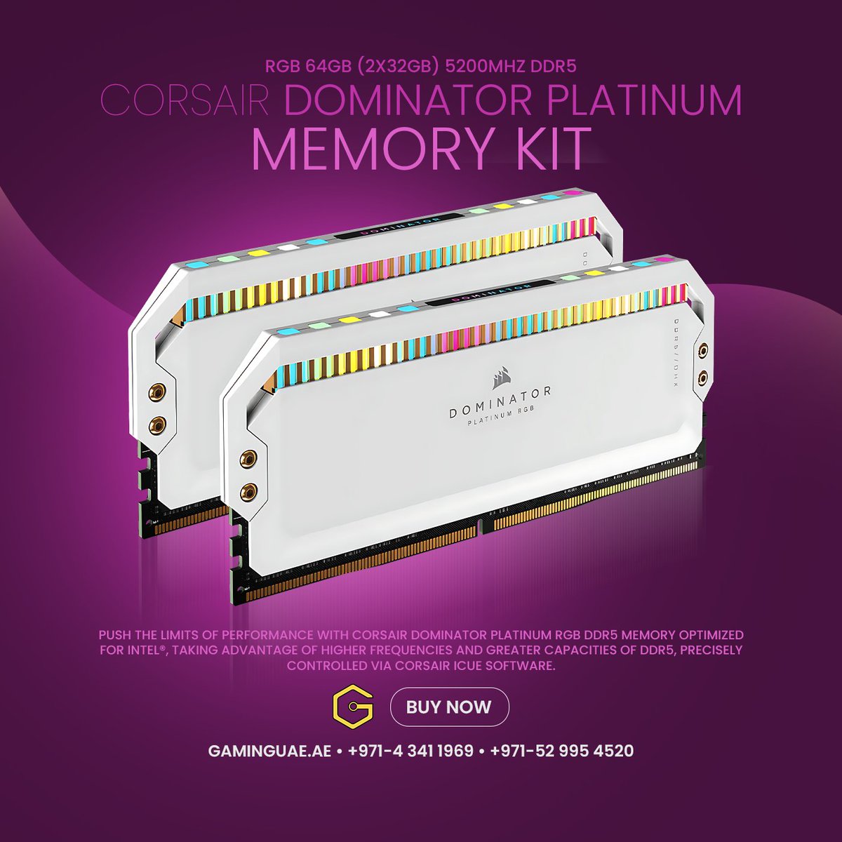 Gaminguae_ae's tweet photo. Corsair Dominator Platinum RGB 64GB (2x32GB) 5200MHz DDR5 Memory Kit (White) in UAE
#gaminguae #corsair #dominator #platinum #5200MHz #ddr5 #memory #kit #uae

For more details visit
https://t.co/chFyIiXfbf https://t.co/6rIUyEBp3A