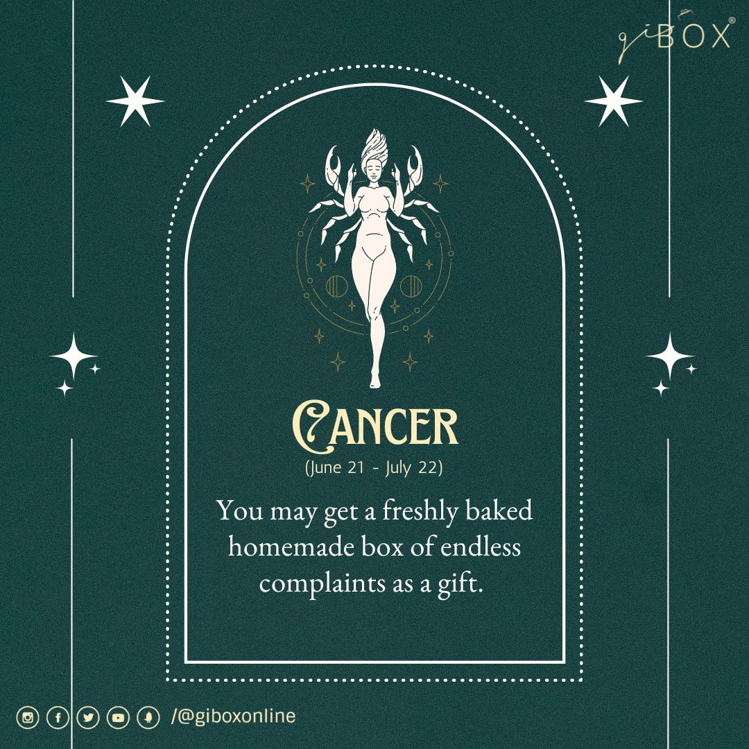 Tag your CANCER friends here!

giboxonline.com

#giboxonline #zodiacsigns #cancer #funfacts #funnyfacts #giftingfacts #giftnow #explorenow #widerange #gifting #homedecor #kitchenanddining #baraccessories #leather #online