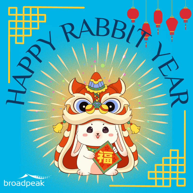broadpeak's tweet photo. 🐰 #HappyRabbitYear! 🌖 

🌊 In the year of the water rabbit, we hope that harmony, prosperity &amp; good luck will flow over you all like water🐇
#LunarYear #HappyLunarNewYear #ChineseNewYear #CNY #Rabbit #HappyRabbitYear #NewYear2023 https://t.co/BQSy4Jhw5I