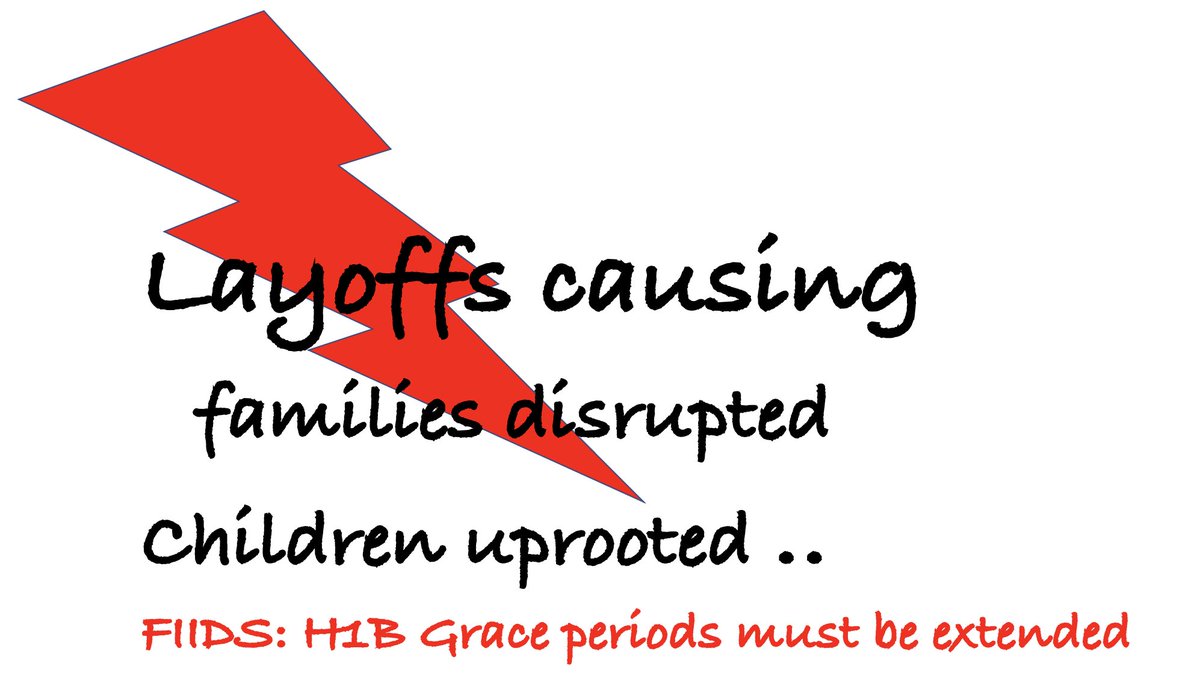 FIIDSUSA (@fiidsusa) on Twitter photo Tech layoffs disrupting families of #legal tax-paying #immigrants & uprooting children FIIDS appeals
<a href="/POTUS/">President Donald J. Trump</a> <a href="/DHSgov/">Homeland Security</a>
#USCIS & the congress to extend H1b L1 L5 grace periods tiny.cc/extend-visa-gr……
<a href="/SpeakerMcCarthy/">Kevin McCarthy</a> <a href="/RichforGA/">Dr. Rich McCormick for Congress</a> <a href="/RoKhanna/">Ro Khanna</a> <a href="/CongressmanRaja/">Congressman Raja Krishnamoorthi</a> <a href="/ShriThanedar/">Shri Thanedar</a> <a href="/VP/">Vice President JD Vance</a> Tech layoffs disrupting families of #legal tax-paying #immigrants & uprooting children FIIDS appeals
<a href="/POTUS/">President Donald J. Trump</a> <a href="/DHSgov/">Homeland Security</a>
#USCIS & the congress to extend H1b L1 L5 grace periods tiny.cc/extend-visa-gr……
<a href="/SpeakerMcCarthy/">Kevin McCarthy</a> <a href="/RichforGA/">Dr. Rich McCormick for Congress</a> <a href="/RoKhanna/">Ro Khanna</a> <a href="/CongressmanRaja/">Congressman Raja Krishnamoorthi</a> <a href="/ShriThanedar/">Shri Thanedar</a> <a href="/VP/">Vice President JD Vance</a>