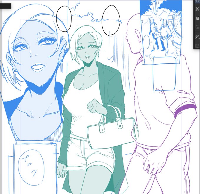 現在制作中のヒロイン。この黒ギャルがM男のケツ穴弄りまくるよ🐷 