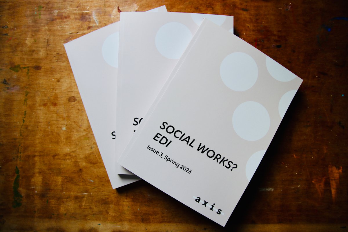 Social Works? journal is back! This 3rd issue is a special on equality, diversity + inclusion in socially engaged art with pieces by <a href="/rachmarsden/">Dr Rachel Marsden (she/her)</a> , <a href="/MadeleinaKay/">Madeleina Kay 🫐🌺💫</a> , #melissandrevarin , <a href="/brighton_seas/">SEAS Brighton</a> , <a href="/LererAdi/">Adi Lerer</a> &amp; more!

Just £10! Get yours here: axisweb.org/article/social…