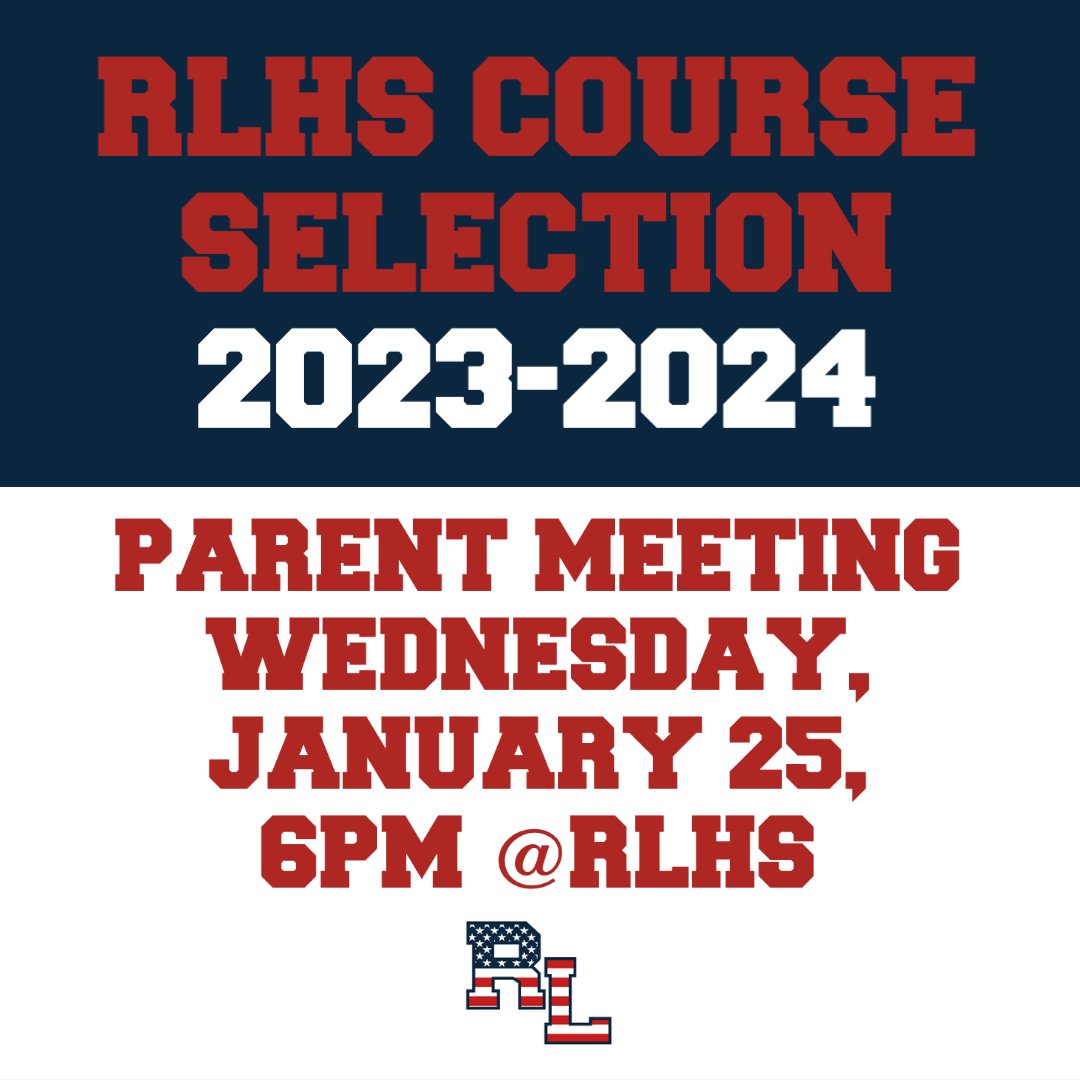 RedLandHS's tweet image. 🚨PARENT MEETING🚨
Reminder, this Wednesday at 6PM, we are holding a Course Selection Meeting for parents. Join us in the auditorium!