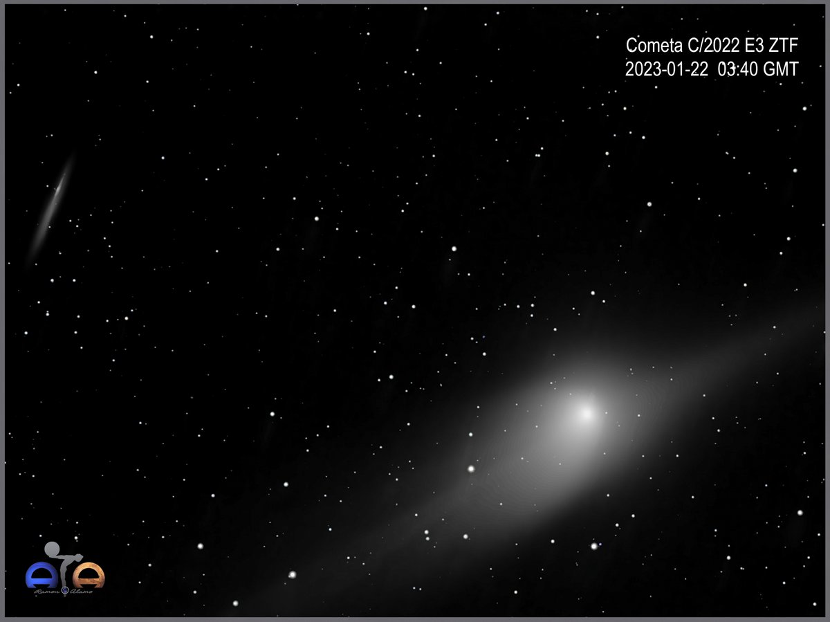 Cometa C/2022 E3 (ZTF)
and NGC 5908 Galaxy
.
Atik 314L+
SW ED72
22x60"  
Bortle 7
DeepSkyStacker
Ramon Alamo
.
#cometa #comet #cometc2022e3 #ZTF #ZTFcomet #astrophotography #nebula #longexposure #astronomy #ed72 #sky #cosmos #astronomia #astrofotografia #atik #C2022E3 #C2022ZTF