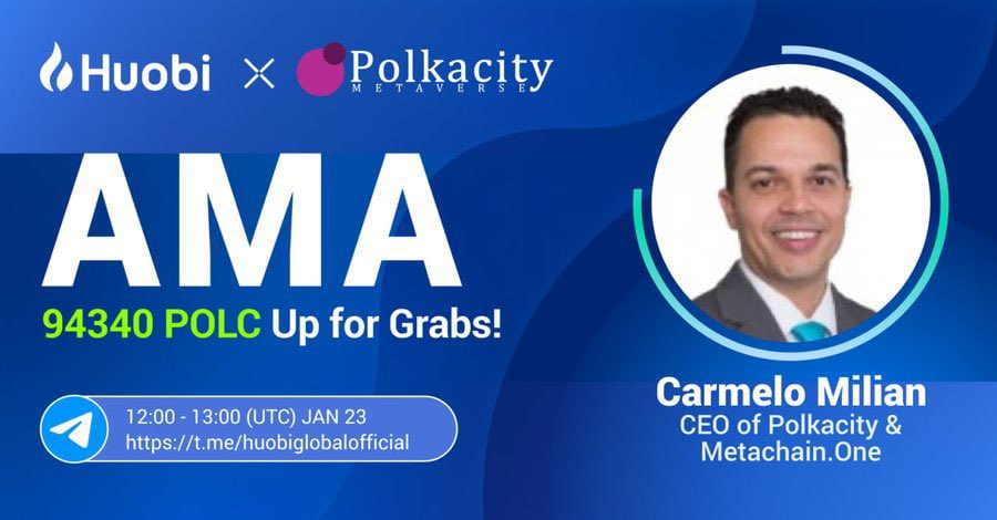 PolkaCity's tweet photo. AMA will begin in
20 minutes  ⏰

If you would like to join, head over to the @HuobiGlobal telegram👇

🔗https://t.co/38Izt4tnPk

#AMA #POLC #HUOBI #POLKACITY #METACHAINONE https://t.co/Kz6EBNWKc0