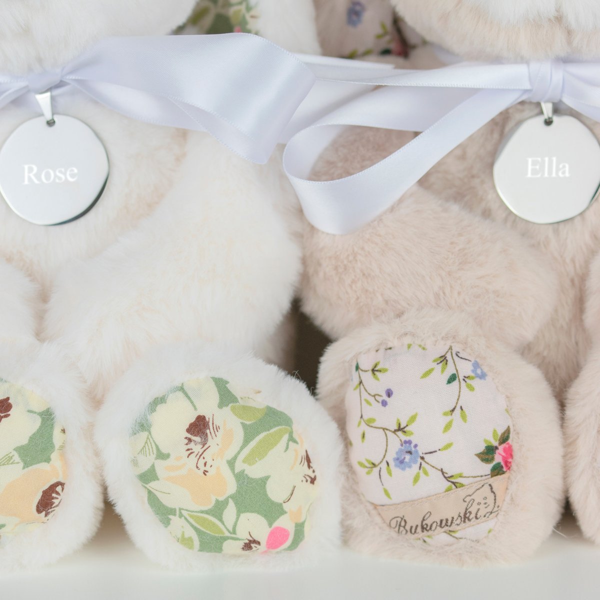 onlyissy's tweet image. Today, we bring you cuteness in the form of these Personalised Floral Bunnies! Made from the softest fur you ever did feel and just perfect for cuddling up to! 
#personalisedgifts #norfolkgiftshop #issyuk #cuddlytoygift  #bunnygift #personalisedbunny  #myfirstteddy #teddybeargift