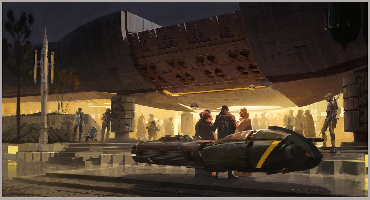 Obi-Wan city concept. #ObiWan #Daiyu #StarWars #conceptart