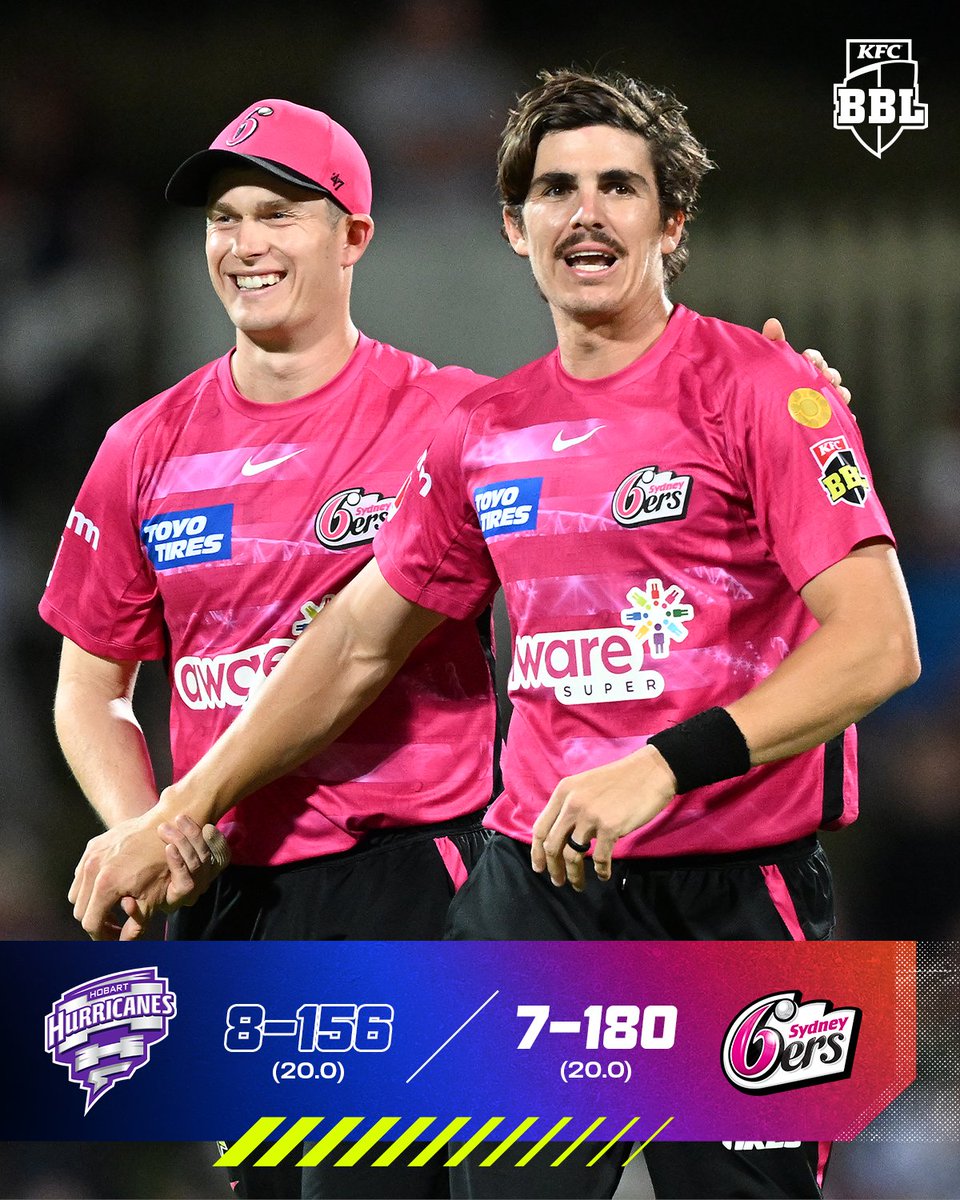 The @SixersBBL get their first win in Hobart since BBL04!

#BBL12