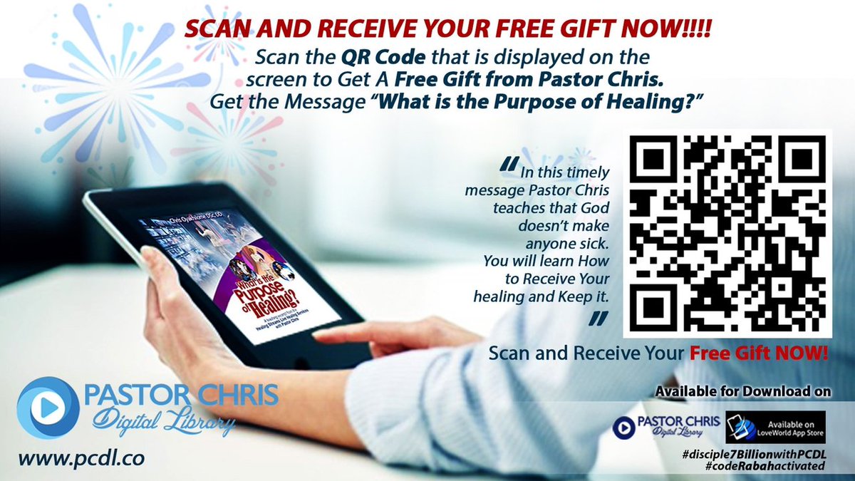 LibraryPastor's tweet photo. A Free Message just for you!!!
#pcdl
#healingtothenations 
#healthyliving 
#PastorChrisOyakhilome 
#RhapsodyOfRealities 
#prolificchurch 
#AFFIRMATIONTRAIN 
#monday 
#yourloveworld https://t.co/iTJL2EtjRh