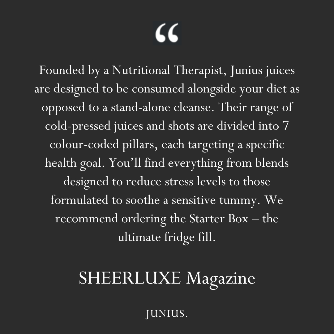 wearejunius's tweet image. ✨We are not just for Dry January or January cleanses, we are for every day✨

💚JUNIUS cold-pressed drinks are a nourishing addition to any health goal, everyday, ALL year round.

✔️We don’t believe in juice cleanses. We believe in balance. 

✔️Our juices and shots