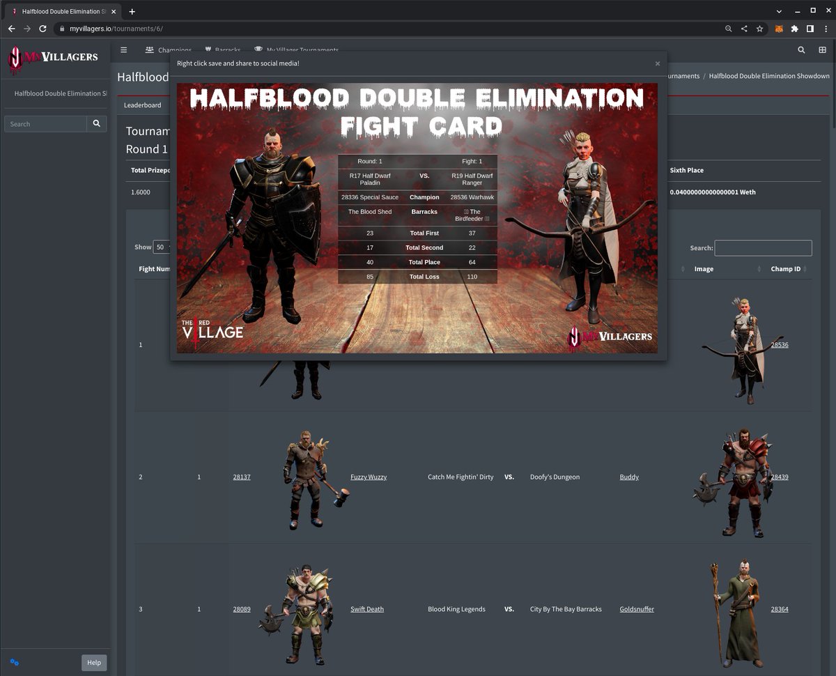 MyVillagersTRV's tweet photo. Don't forget to download your fight cards and upload them to social media! https://t.co/DMG1Ym6O8H
