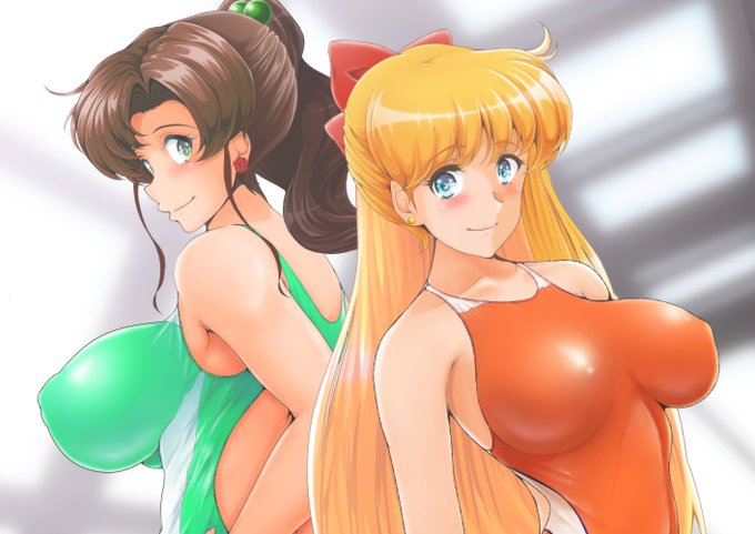 まこちゃん美奈子ちゃん競泳水着なのぜ。 