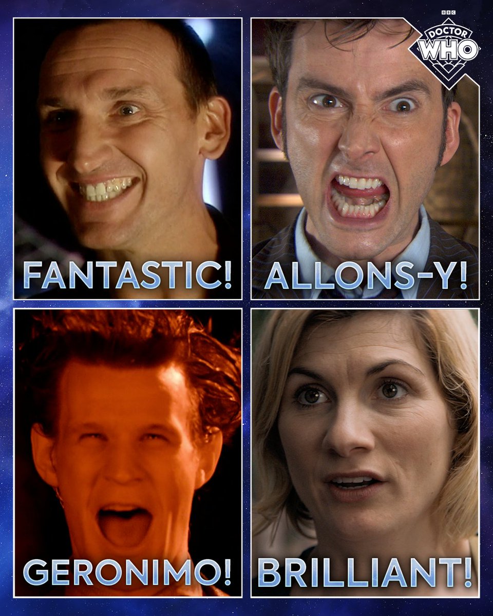 bbcdoctorwho's tweet image. What would your go-to Doctor catchphrase be? 🗯 #DoctorWho