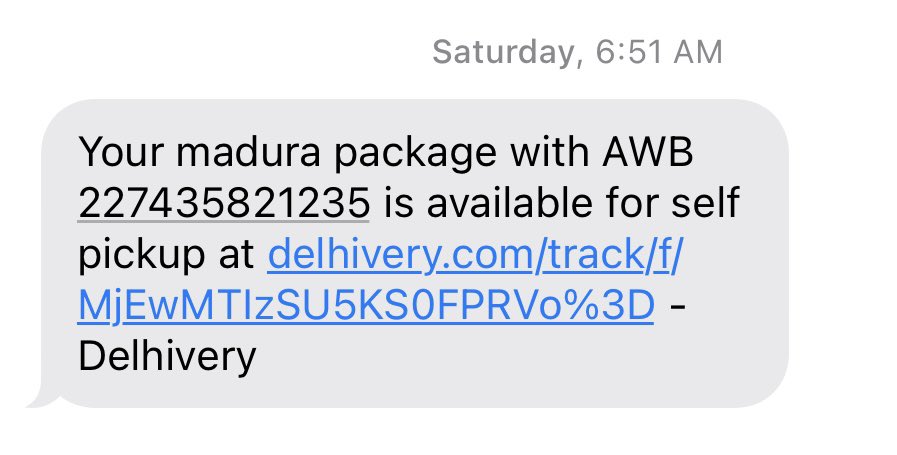 SuhailR90's tweet photo. @help_delhivery Hold on! 
Why the package is being returned from Baramulla office? I have got an SMS on Saturday for self pick, why they didn’t attempt a delivery? I need a resolution here and reason for return else we’ll meet in a Consumer court. https://t.co/5LqGG5XuEu