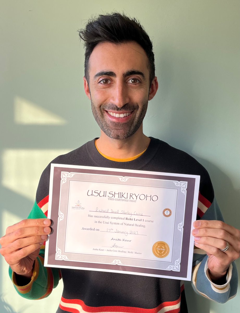 Well looky what happened! I got my Level 1 #Reiki certificate. I am loving my journey into understanding and harnessing the power of healing energy 💜 And yes, my middle name is Stanley