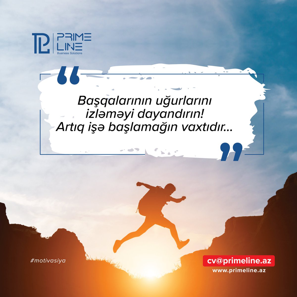 prime_line's tweet image. 🤩 Başqalarının uğurlarını izləməyi dayandırın! Artıq işə başlamağın vaxtıdır... 🫵🏻

📬 cv@primeline.az
☎️ 012 488 05 83
🌏 primeline.az