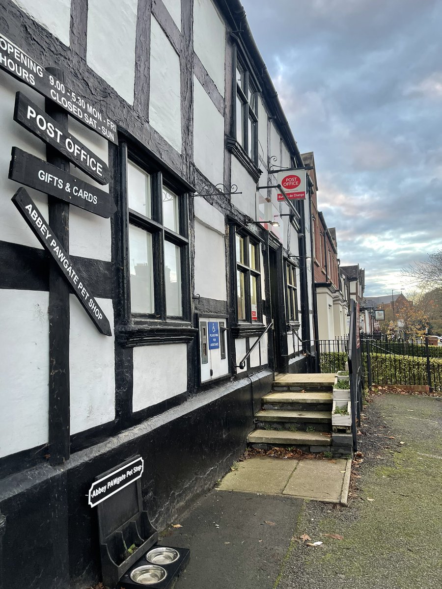 Dog friendly MAIN Post Office OPEN Mon to Fri 9am  - 5.30pm offering full range of PO services, quirky gifts & cards and of course doggies treats 🐾

🐾🐶 🐾🐕🐾🐩🐾🦮🐾🐕‍🦺🐾

#postoffice #passports #abbeyforegatepostoffice #shrewsbury #dogsfriendly #dogswelcome #giftshop