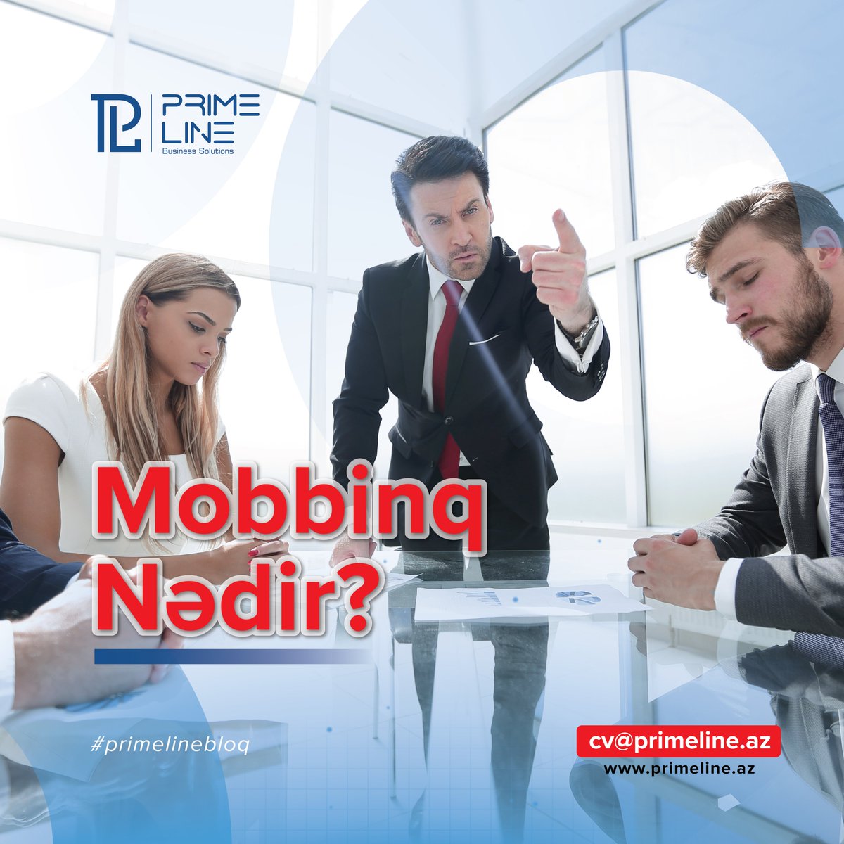 prime_line's tweet image. Mobbinq Nədir? 🧑🏽‍💻

İş yerində terror demək çox düzgün olar. Ofis xəstəliyi olaraq da bilinir.

Daha ətraflı: primeline.az/az/blogs/mobbi…

📬 cv@primeline.az
☎️ 012 488 05 83
🌏 primeline.az