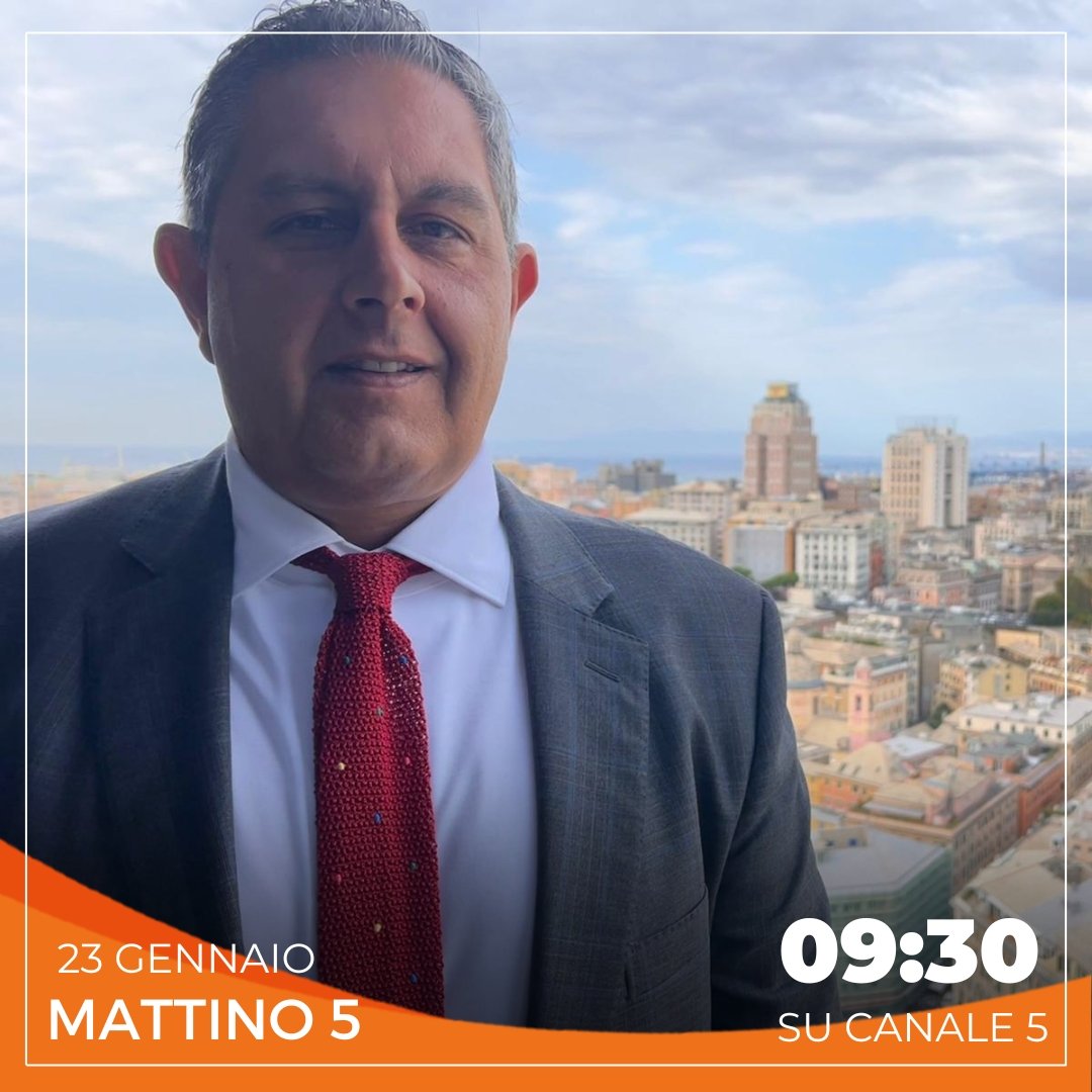 Il presidente <a href="/GiovanniToti/">Giovanni Toti</a> sarà a <a href="/mattino5/">Mattino5</a> Oggi 23 lunedì gennaio a partire dalle 9.30.

#ItaliaalCentro #GiovanniToti