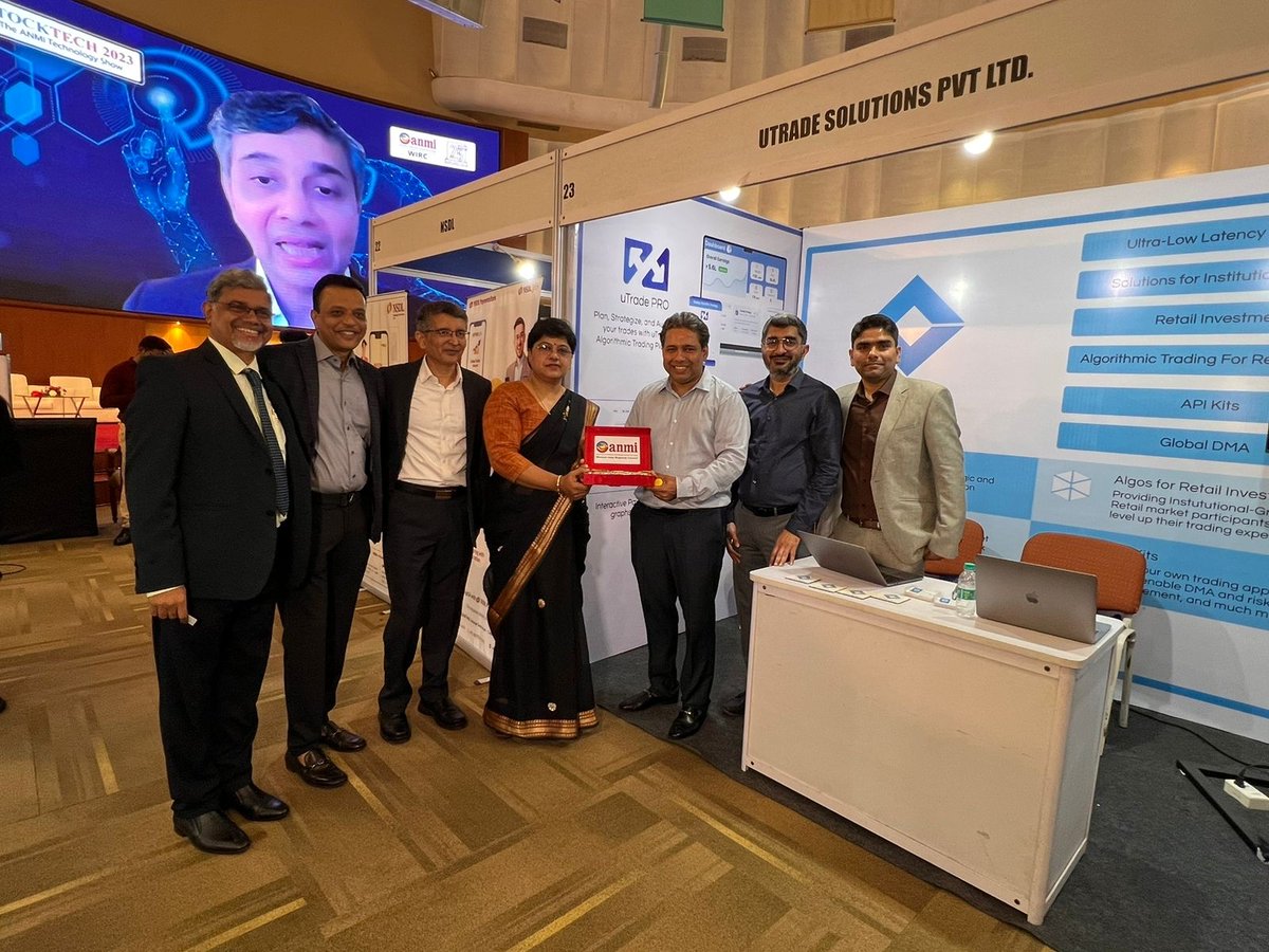 uTradeSolutions's tweet photo. uTrade team in #ANMI #Stocktech Event #Mumbai, #BSE https://t.co/jfhkR6CQ0O