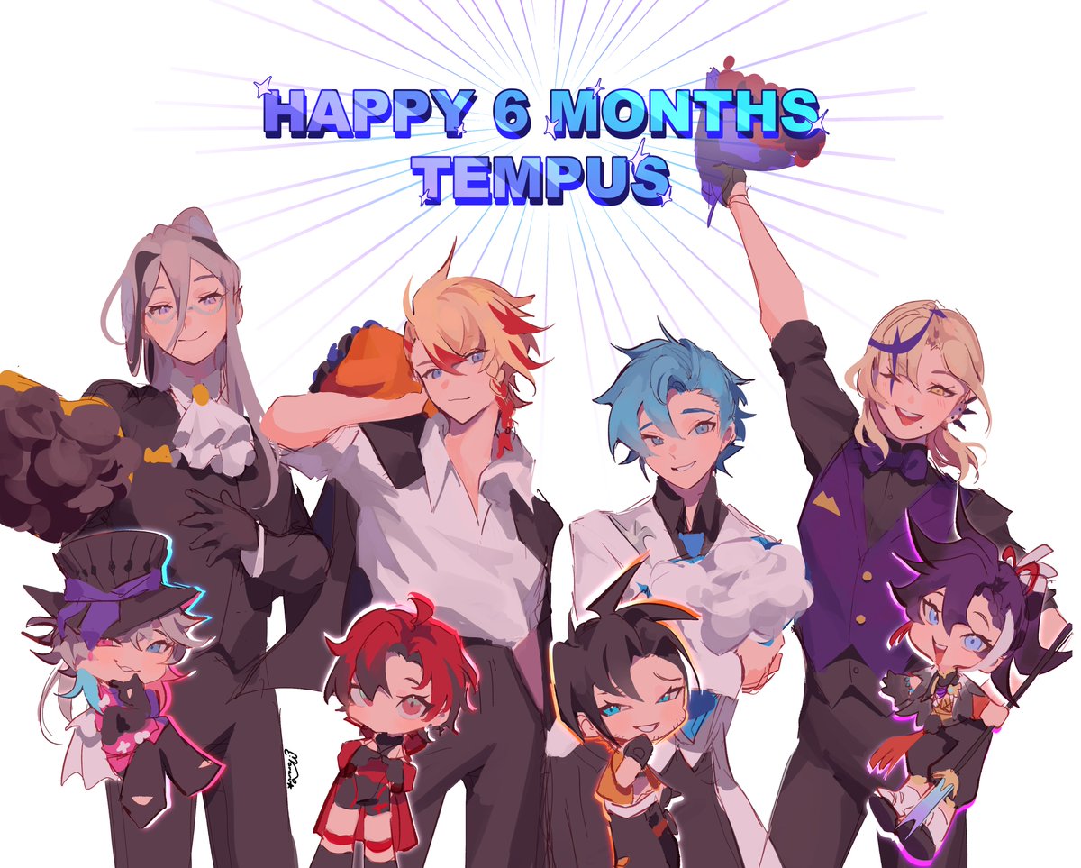「Happy 6 Months boys#holoTEMPUS #ScholART」|MaRaRu★! @ Working on Commsのイラスト