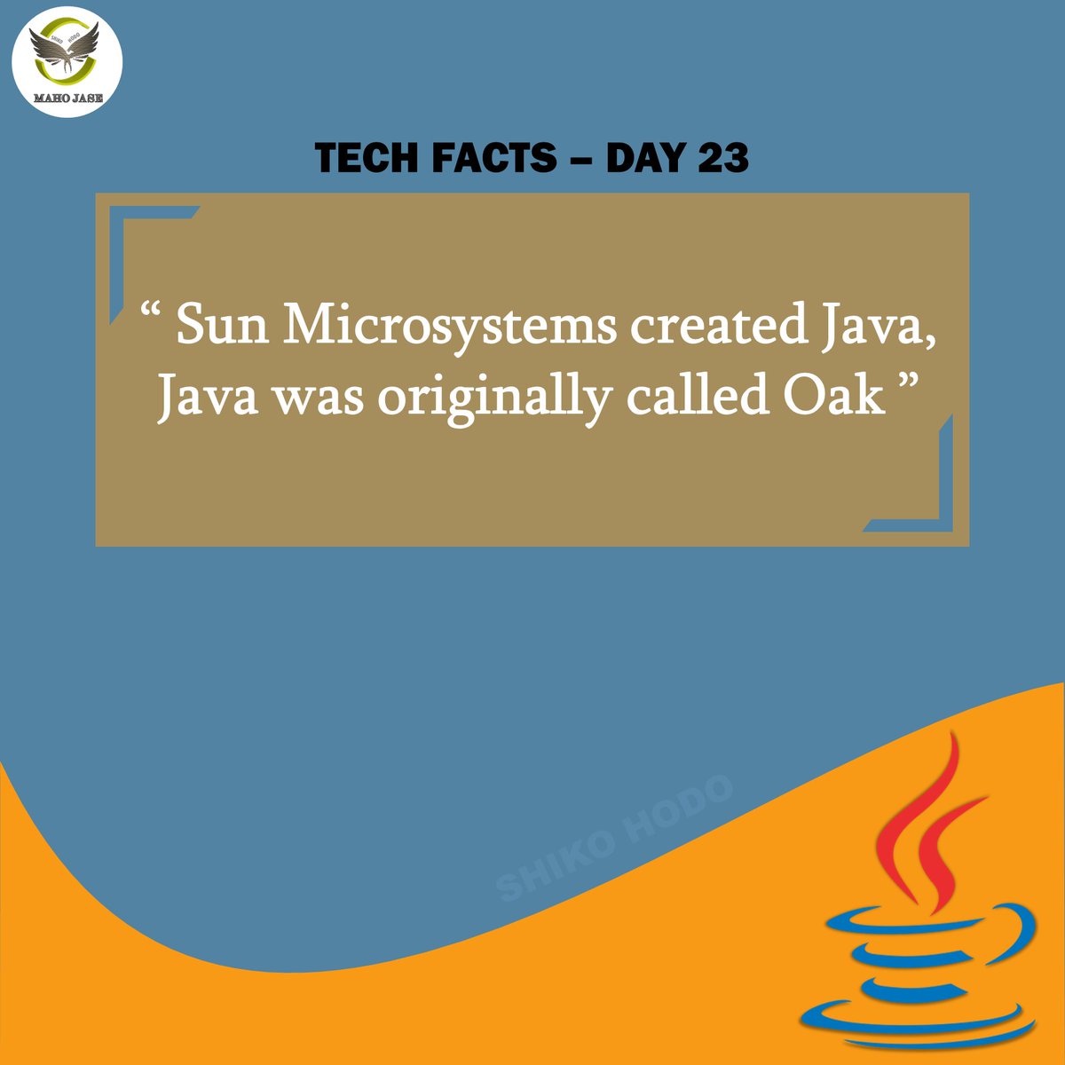 mahojase's tweet image. Tech Facts - Day 23

#javascript #javaprogramming #javatech #techfacts #factsday23 #language #fullstackjava