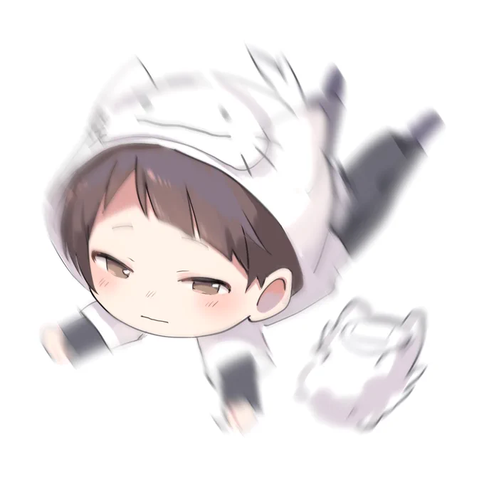 高いところから飛び降りるねこーたと猫 