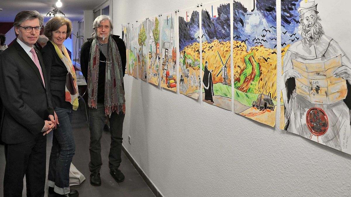 "Krinfelde 1373" heißt der Malereizyklus des Künstlers Martin Lersch. Aktuell ist dieser Blick auf Krefeld im Jahr 1373, so wie es sich der Künstler vorstellt, im @StadtarchivKR zu besichtigen. 

#Krefeld #KR650 #Krefeld650 #Kunst 

krefeld.de/de/inhalt/auss…