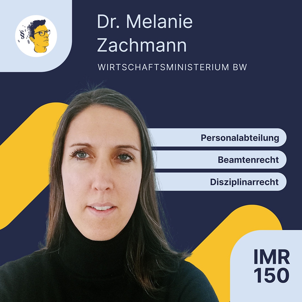 Neue Episode online ⭐: 'Personalabteilung Wirtschaftsministerium, Beamtenrecht, Disziplinarrecht' mit Melanie Zachmann. Viel Spaß!

▶️ irgendwasmitrecht.de/150