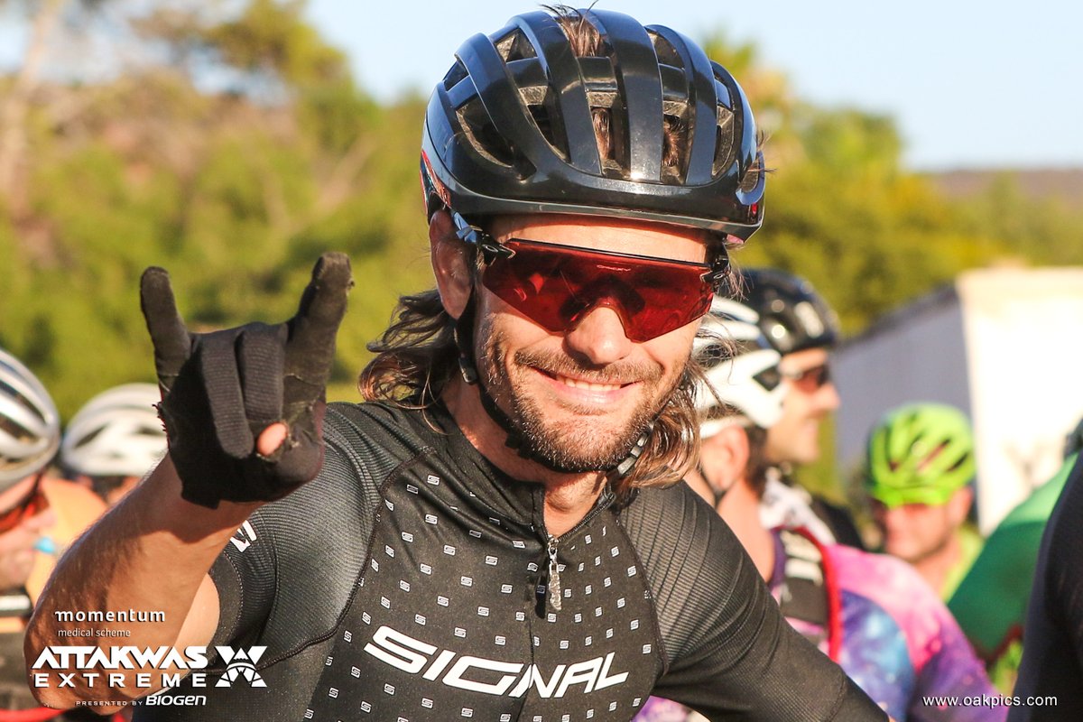 attakwas's tweet photo. It was all smiles at the start of the 2023 #HellOfTheSouth!

���Oakpics
@Momentum_za Medical Scheme #AttakwasExtreme presented by @BiogenSA https://t.co/JoegkaWUjO