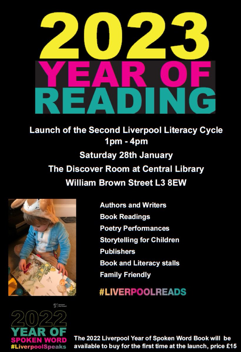 Childwall Valley children will be taking part in the Literacy Cycle at Central Library on Saturday 28th January. Please come along and show your support!   #LiverpoolSpeaks @LivLitCycle