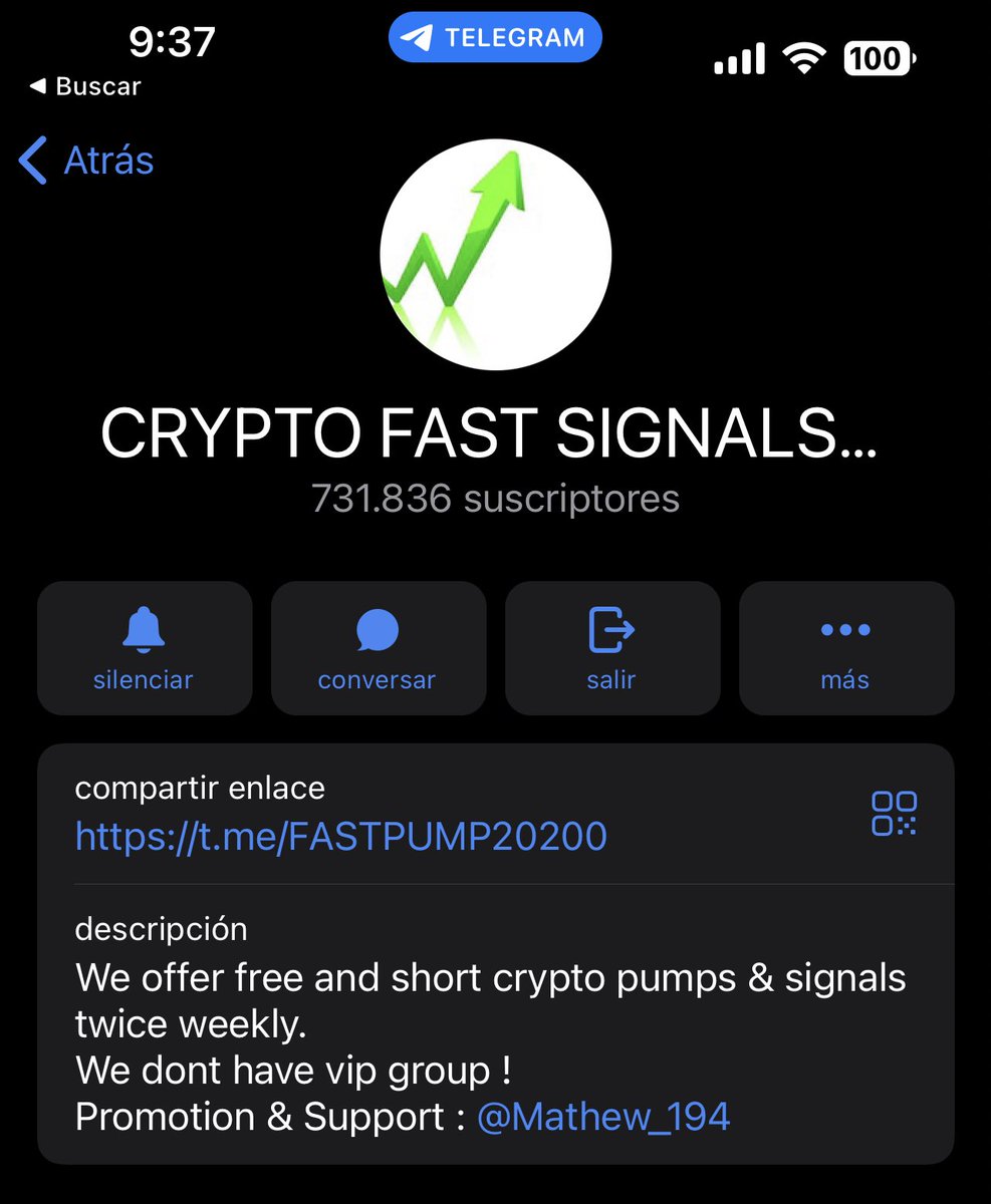 smart_dex's tweet photo. Do never enter this or any other telegram channel like this, they are HUGE scams. You will lose ALL your cryptos if you follow their instructions.
How they work: they will be promoting a pump for a crypto during days. (PART 1) https://t.co/XNJDobhYpv