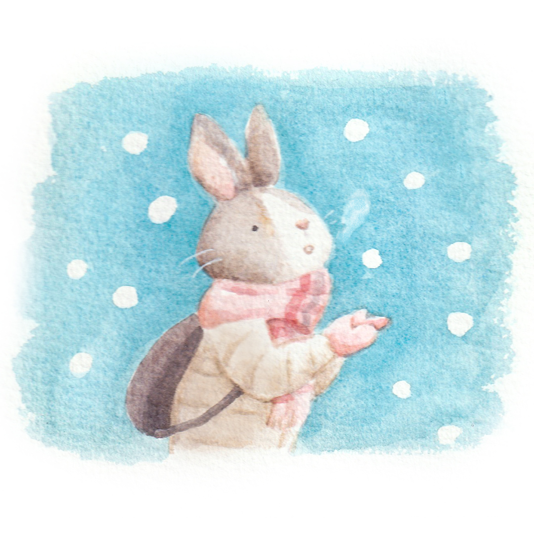雪降る日
#水彩イラスト