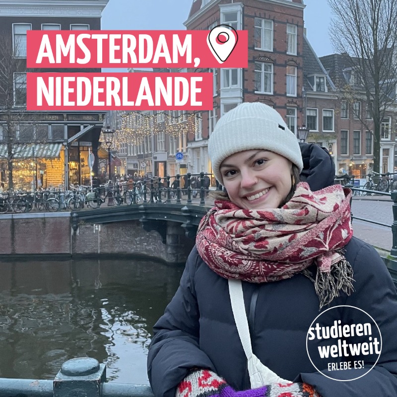 studieren_ww's tweet photo. Paula ist gerade für ein #auslandspraktikum in Amsterdam. 🇳🇱 Wie sie sich ihren Aufenthalt finanziert und welche weiteren #förderprogramme es gibt, erfährst du in ihrem Beitrag. 👇 #studierenweltweit #erlebees #finanzierung #amsterdam @PaulaKyra