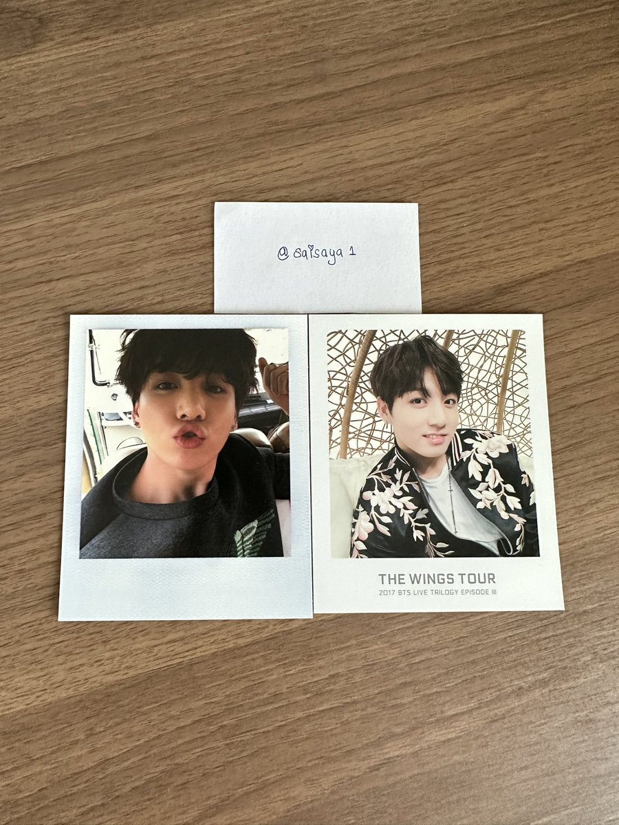 saisaya1's tweet photo. ❣️ พร้อมส่ง : การ์ด JK จองกุก

♡ JK การ์ดบั้ม YF 250฿
♡ JK Wing tour ticket 250฿

📮ค่าส่ง 35/55฿ 

สนใจ DM มาได้เลยค่ะ

#ตลาดนัดบังทัน #ตลาดนัดรถไฟบังทัน #ปล่อยของสะสมบังทัน https://t.co/VHbalgFgzc
