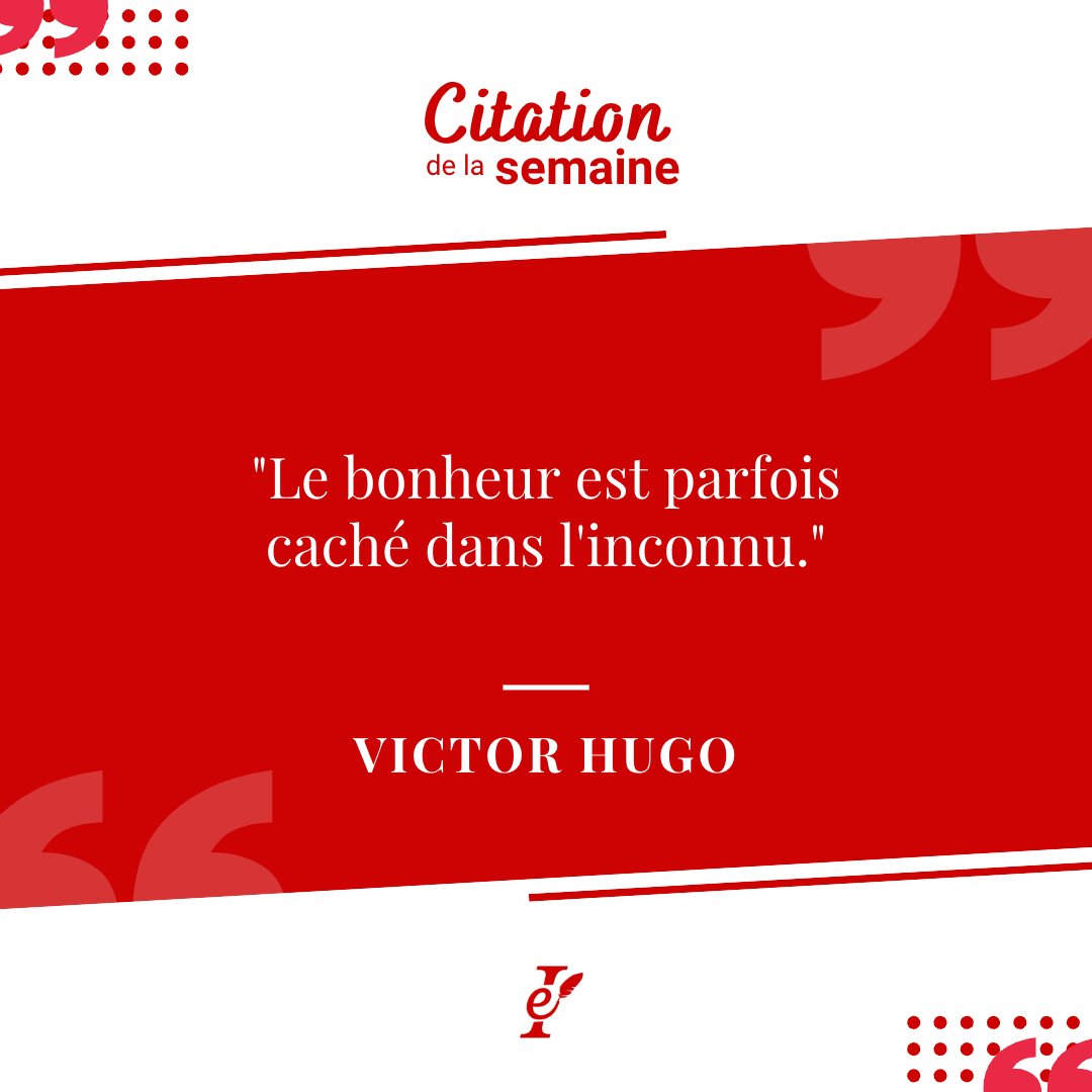 inst_ecrivains's tweet photo. ✍️ "Le bonheur est parfois caché dans l'inconnu." - #citation de VICTOR HUGO https://t.co/TxX0FOY7Sf