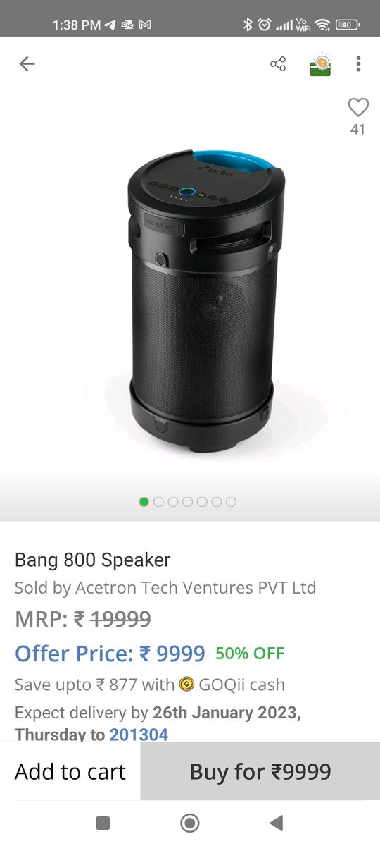 kgauravj's tweet photo. @GOQii Goqii is telling that there is a quality issue in this product hence the order is getting cancelled but the product is still live on the app with price hike. https://t.co/ueD3gCR0dh
