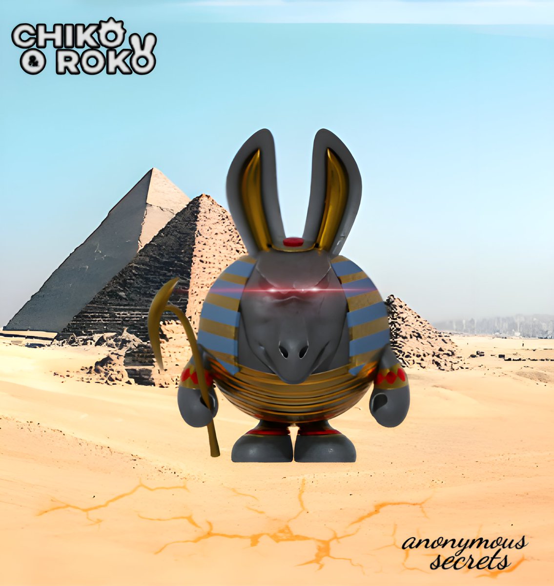 anon_scrts's tweet photo. 📜 Meet Set, God of the desert, storms, and foreigners in ancient Egyptian religion 📜
@chiko_roko 
#ChikoRoko_Challenge
#chikorokofanart
#chikoroko
#anon_scrts
#NFTs
#NFTcommunity
#nftcollector
#artoys
#designtoys https://t.co/8zZ84BMNDl