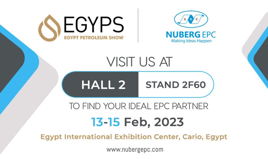 NubergINDIA's tweet photo. At stand 6B50 in Hall 2, we’ll demonstrate our expertise in Engineering, Procurement and Construction projects for #Oil&amp;Gas #GreenHydrogen &amp; #SulfuricAcid at #EGYPS2023 #EgyptPetroleumShow #NubergEPC #MakingIdeasHappen #OilandGas #Energy #EnergyTransition #Petrochemical https://t.co/4OZhWkTLEq