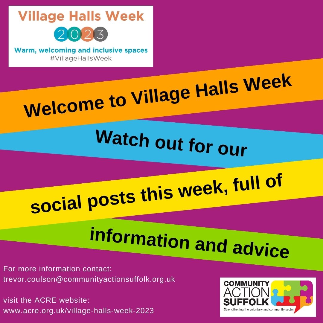 It’s finally here, Village Halls wk 2023!

Celebrating the fab work of village halls across England, serving their communities.
If you're hosting an event for Village Halls week, let us know what you're doing in the comments.
Watch out for more posts this week!
#VillageHallsWeek