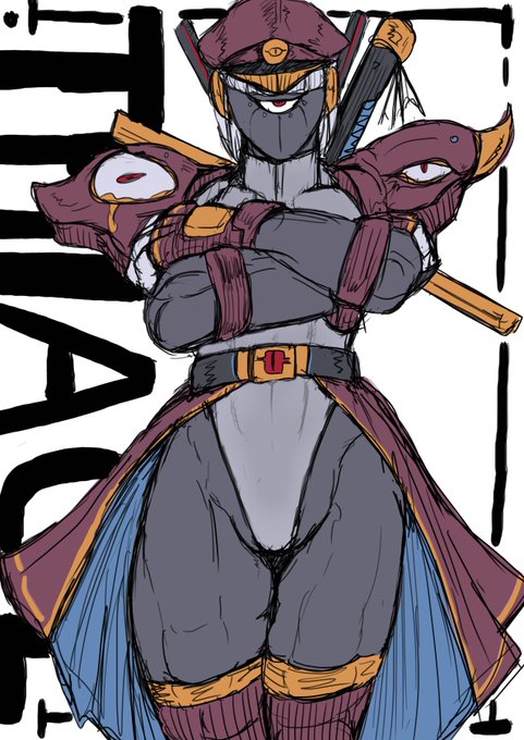 単眼サイボーグ系女子イラスト。影とかは後で～☆ 