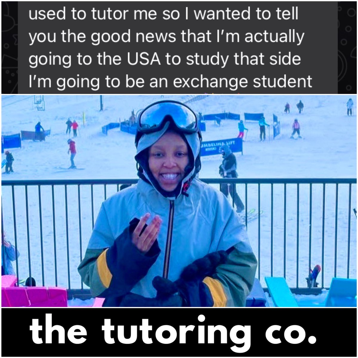 Our past student now studies in the USA!! 🇺🇸 Congratulations @malaika  & our team!! 👏🏼🏆 #USA #Collorado #thetutoringco #exchangestudent #southafrica