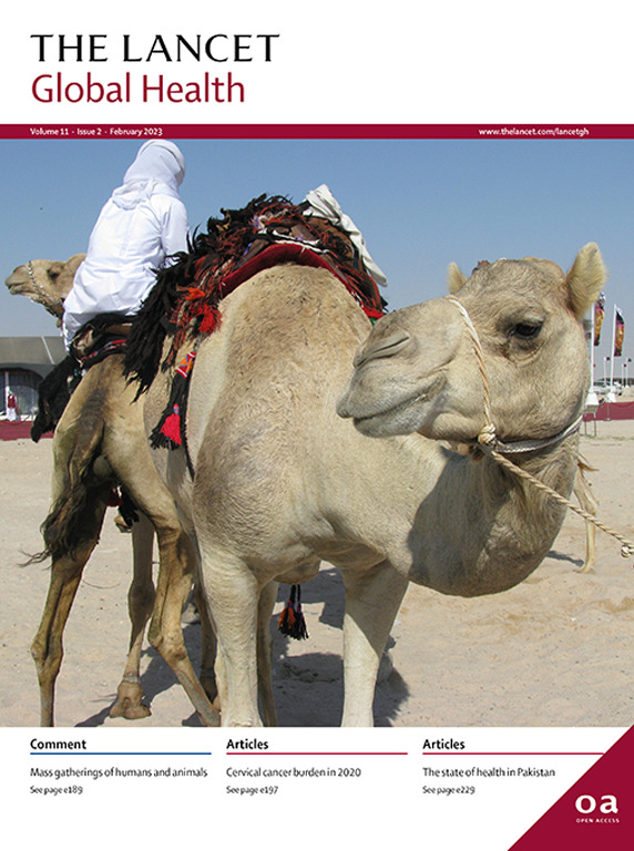LancetGH's tweet photo. Our February issue is now live! Featuring articles on the risks posed by mass gatherings of humans 🫂 and animals🐪, cervical cancer burden in 2020 and the state of health in Pakistan 🇵🇰 https://t.co/ENFmNyHEZc https://t.co/on17FqKnxv