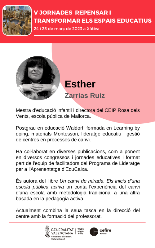☝️💡En inscripció les V Jornades: 'Repensar itransformar els espais educatius'.

📆24 i 25 de març
🏦Presencials: Casa de la Cultura de Xàtiva i CEIP Attilio Bruschetti
⏳ 10 hores

➕INFO i ✍️👇 🔗cefire.edu.gva.es/sfp/index.php?…

#CEFIREXàtiva