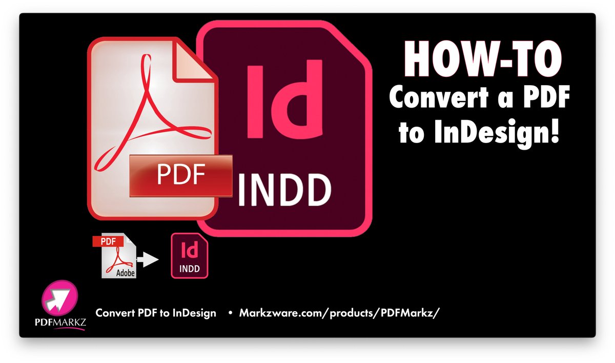 Markzware's tweet image. 🌀Convert PDF to InDesign, a how-to:
youtube.com/watch?v=kdKQ2c…
🛟Get PDF content now:
markzware.com/products/pdfma…
--- #ConvertPDF #InDesign #GraphicDesign