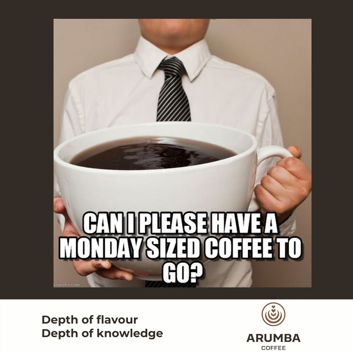Tired of your same ol' Monday coffee? 

Saddle up and make this week something special with an Arumba brew! 

#drinkcoffee #mondaycoffee #mondaymotivation