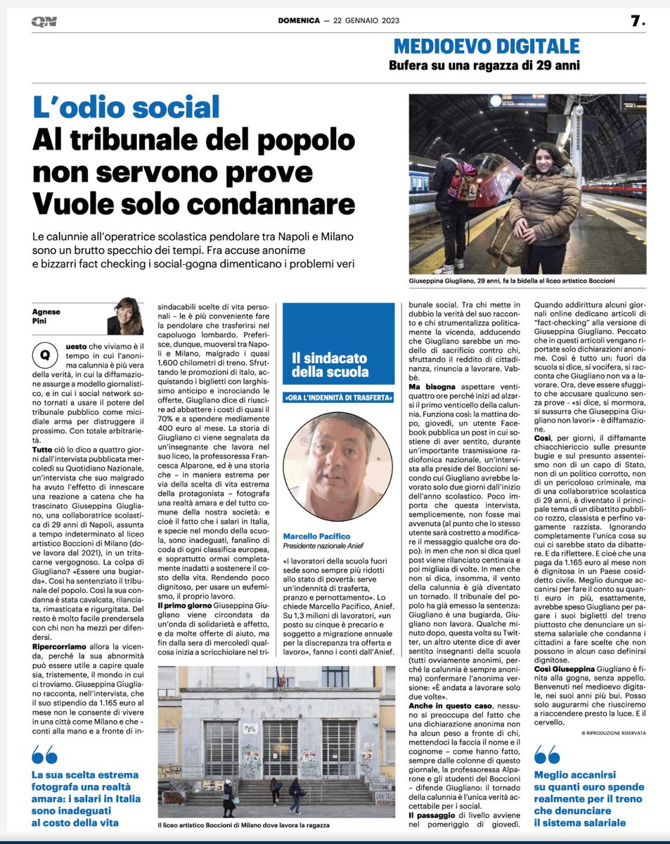 A cosa dovrebbe servire un giornale, ce lo spiega <a href="/agnese_pini/">Agnese Pini</a>