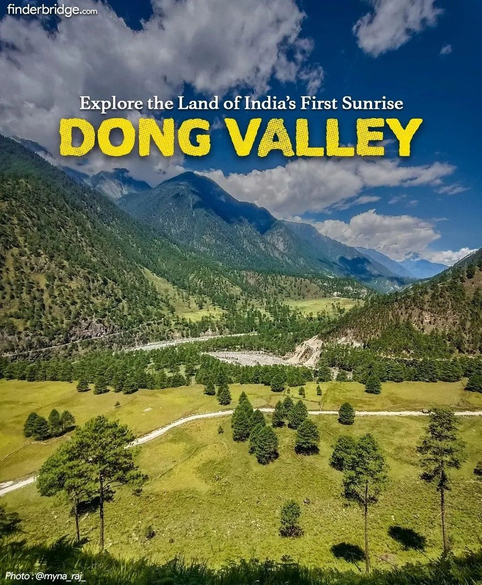 finderbridge's tweet photo. 📍D O N G Valley🗻, The land of the Rising Sun☀️ 
Only in 1999, it was discovered that this location witnessed the first sunrise in India.

@MyGovArunachal @ArunachalTsm @arunachaltimes_ @incredibleindia 
#ArunachalPradesh #finderbridge #IncredibleIndia #Travel #explore https://t.co/LB3PAMeObo