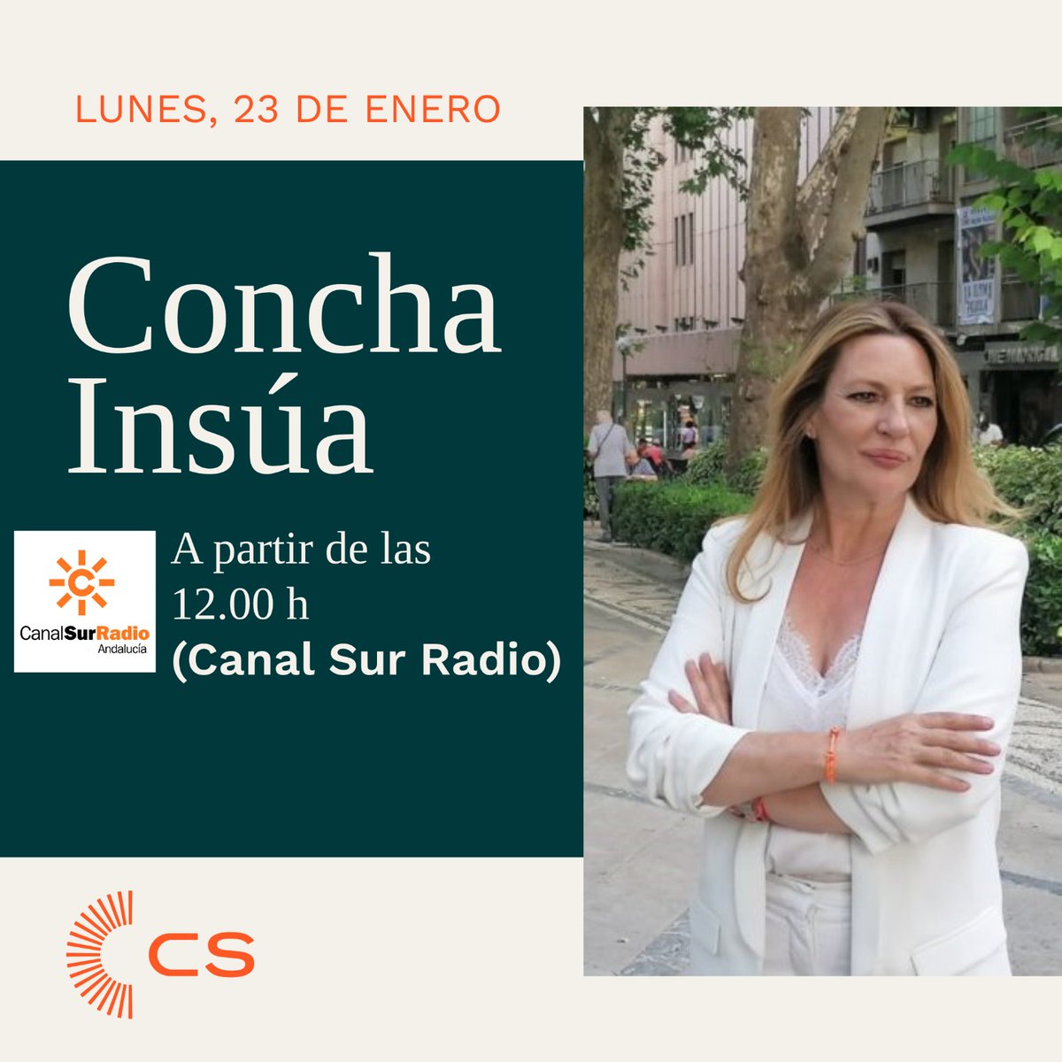 ConchaInsua's tweet photo. Buenos días!! Os espero hoy en @canalsurgranada a partir de las 12H! 🎤🎧 https://t.co/PuccVpVxyU