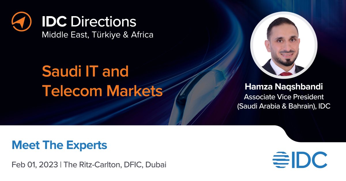 Are you looking to Navigating Disruption in the Age of Digital Business ? Join us at #IDCDIRECTIONSMETA

Event link: idc.com/mea/events/705…

@IDCMEA